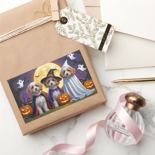 Coton De Tulear Dogs Pumpkin Halloween Funny  Sticker (Gifting)