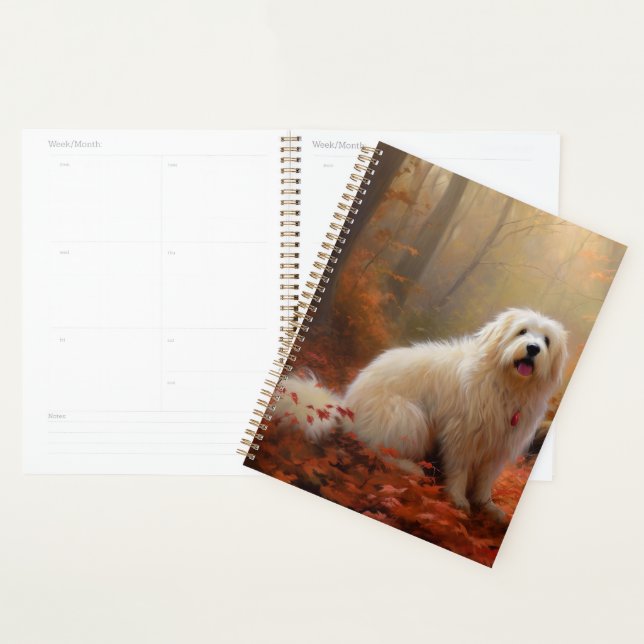 Coton De Tulear en automne Leaves automne Inspire (Devant avec enveloppe)