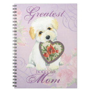 Coton de Tulear Heart Mom Notebook