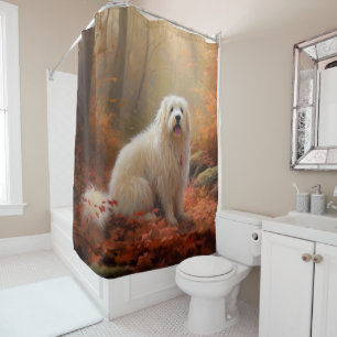 Coton De Tulear in Autumn Leaves Fall Inspire 