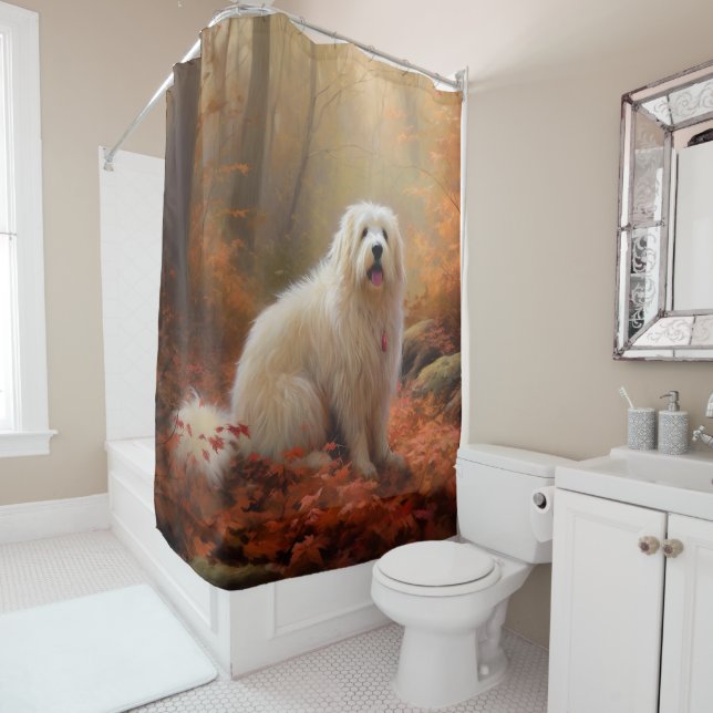 Coton De Tulear in Autumn Leaves Fall Inspire  (In Situ)