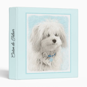 Coton de Tulear Painting - Cute Original Dog Art Binder