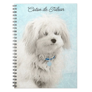 Coton de Tulear Painting - Cute Original Dog Art Notebook