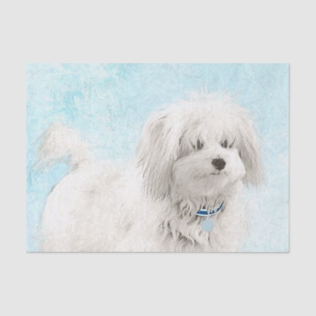 Coton de Tulear Painting - Cute Original Dog Art Tissue Paper (Front)
