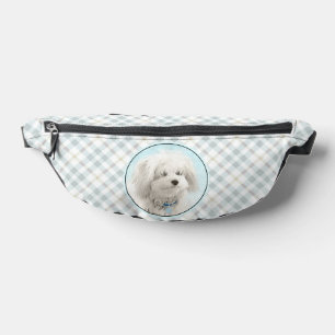 Coton de Tulear Painting Cute Original Pet Dog Art Fanny Pack