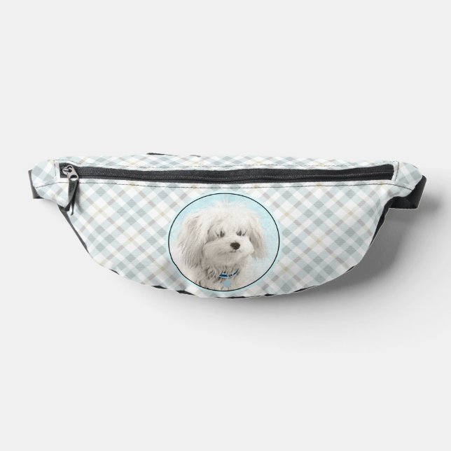 Coton de Tulear Painting Cute Original Pet Dog Art Fanny Pack (Lay Down)