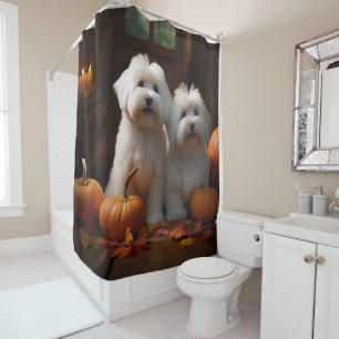 Coton De Tulear Puppy Autumn Delight Pumpkin 