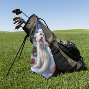 Coton De Tulear Winter Wonderland Christmas Joy Golf Towel