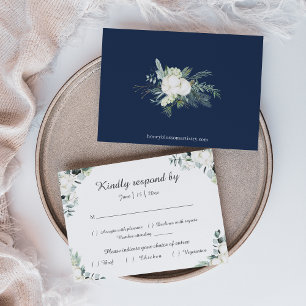 Coton d'Eucalyptus Carte RSVP de mariage moderne