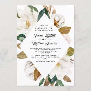 Coton et Faire-part de mariage de Magnolia