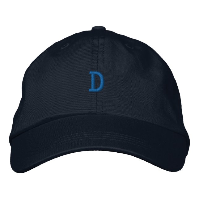 Coton Initial D -Lettre Monogramme Casquette (Devant)