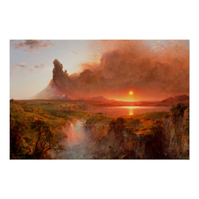 Cotopaxi by Frederic Edwin Church, 1862. Volcano,  Poster (Front)