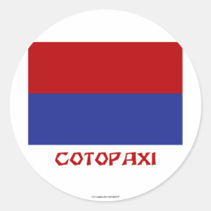 Cotopaxi flag with Name Classic Round Sticker