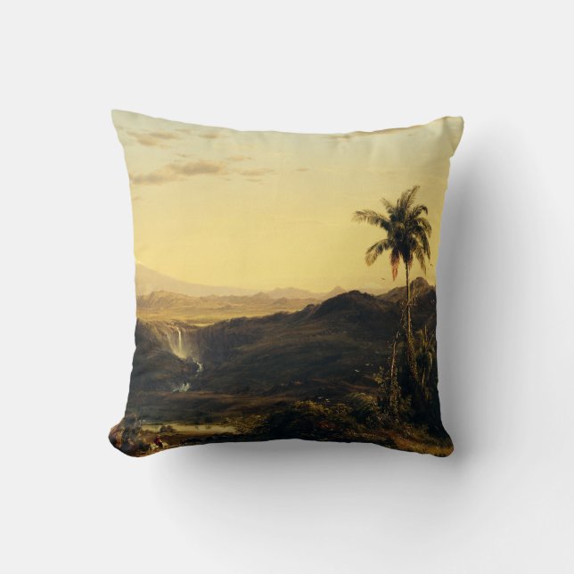 Cotopaxi from Andes Mountains by Frederic Edwin Ch Throw Pillow (Front)
