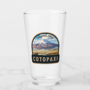 Cotopaxi National Park Ecuador Travel Art Vintage Glass