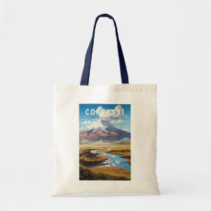 Cotopaxi National Park Ecuador Travel Art Vintage Tote Bag