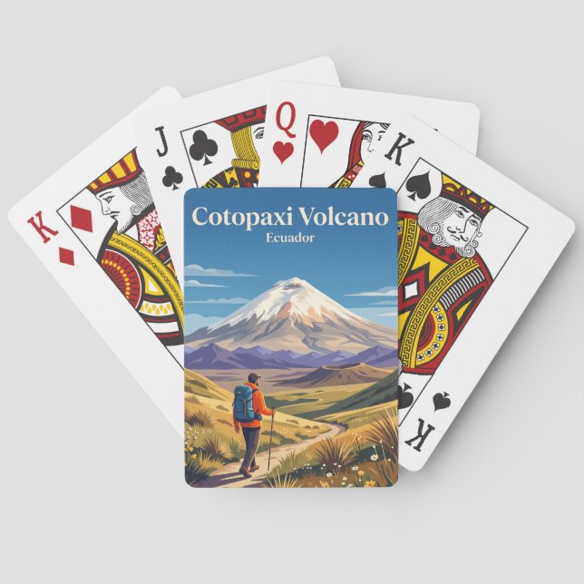 Cotopaxi Volcano Ecuador Playing Cards (Back)