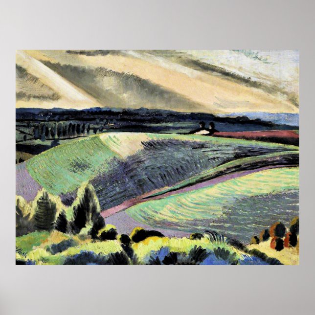 Cotswold Hills, tableau de surréalisme de Paul Nas (Devant)