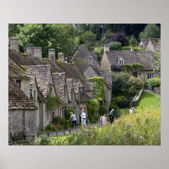 Cotswold stone cottages in the village of poster (Front)