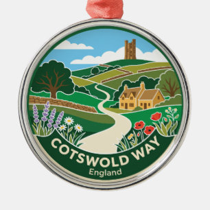Cotswold Way England Metal Ornament