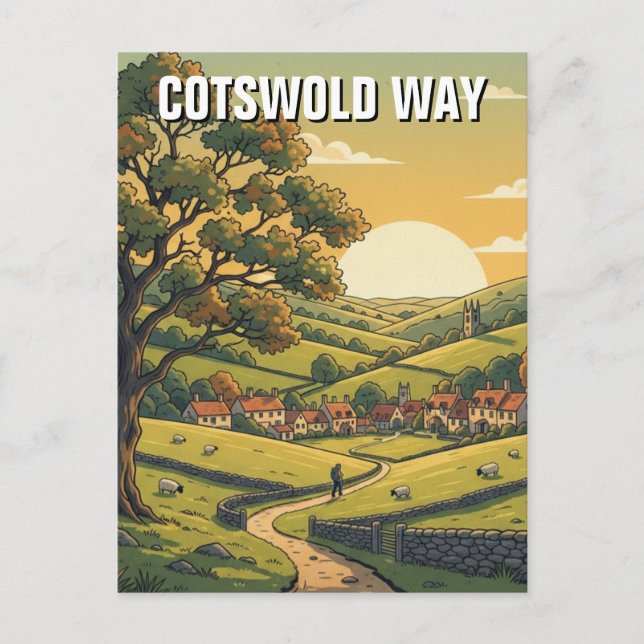 Cotswold Way England Travel Postcard (Front)