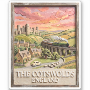 Cotswolds Steam Train Castle Countryside England