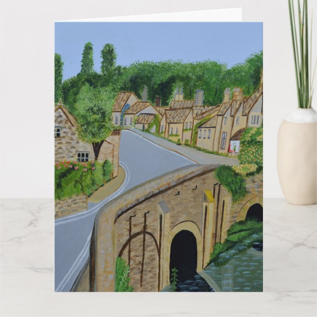 Cotswolds Village England greeting card  (Front)