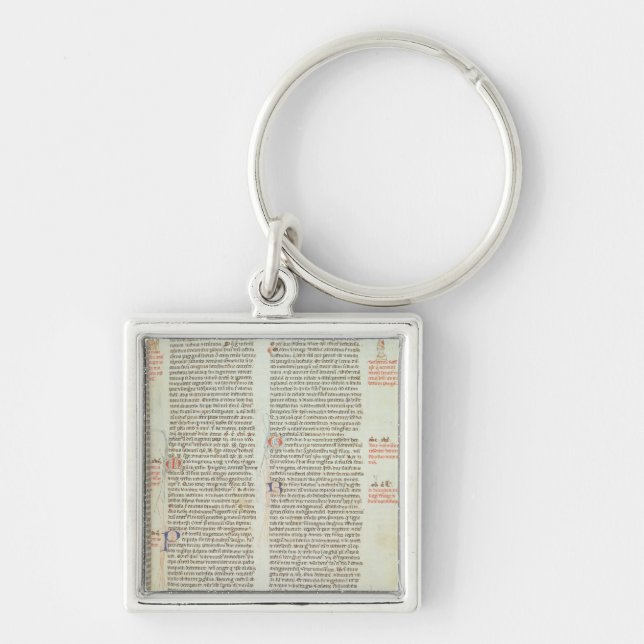 Cott Nero D II f.114 Adrian IV Keychain (Front)