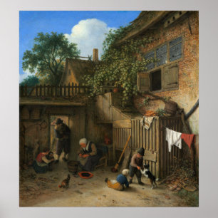 Cottage - Adriaen van Ostade Fine Art Poster