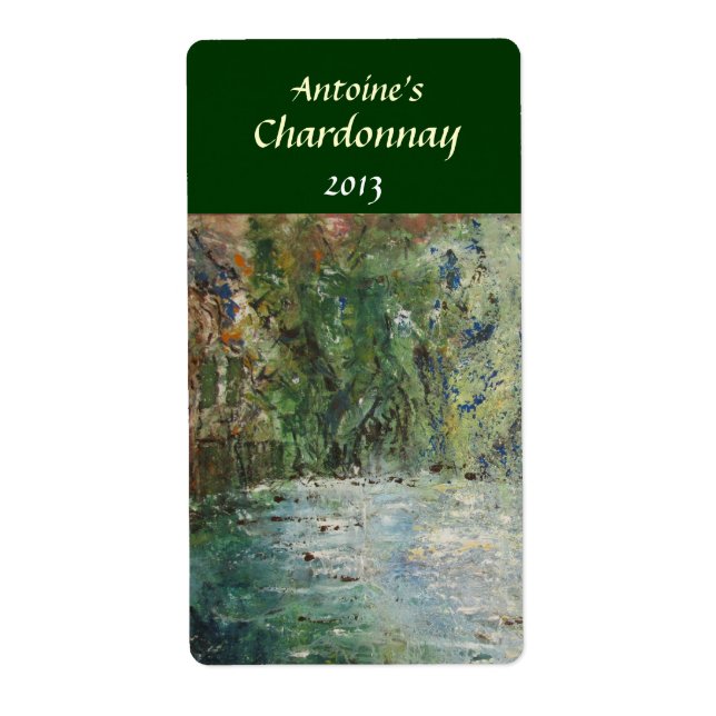 Cottage and Pond Wine Label (Front)