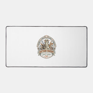 Cottage Bakery Jam Label Cat Cottage Bakery Jam La Desk Mat