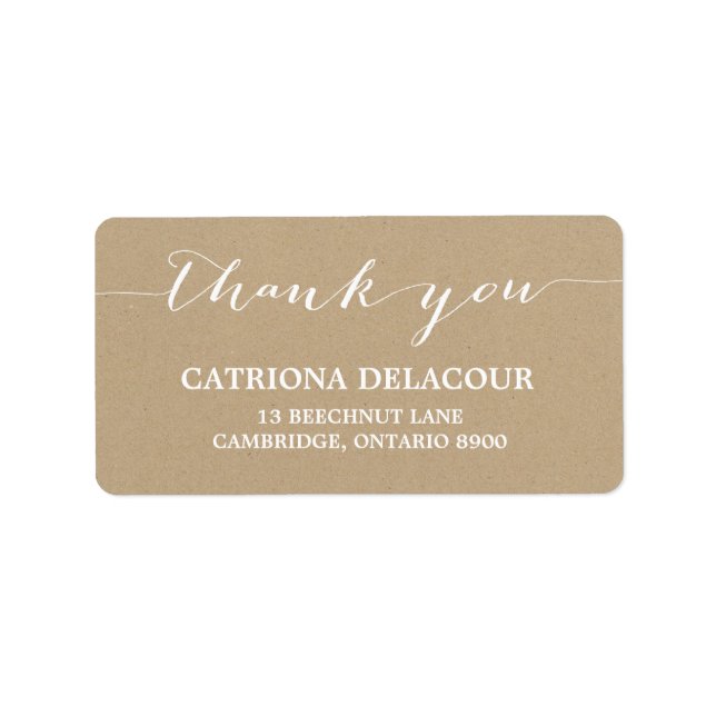 Cottage Chic Handwritten Script Address Label (Front)