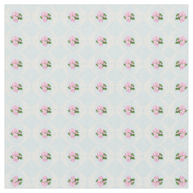 Cottage Chic Rose Fabric (Close Up)