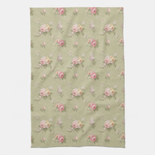 Cottage Chic Roses Kitchen Towel