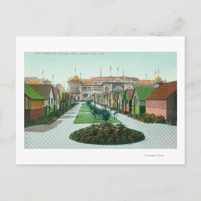 Cottage City Avenue ViewSanta Cruz, CA Postcard (Front)