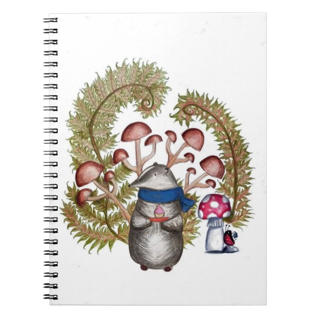 Cottage Core European Badger Notebook (Front)