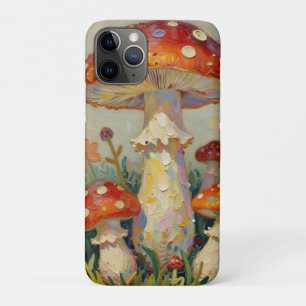 Cottage Core Mushrooms and Flowers iPhone 11 Pro Case