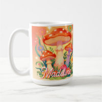 Cottage Core Mushrooms and Flowers Personalized