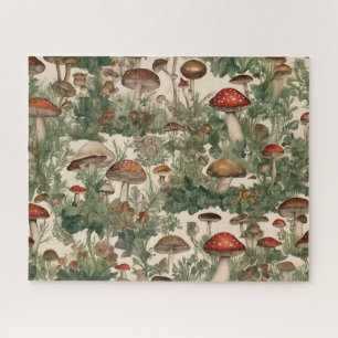 Cottage cosy Champignons de forêt Puzzle