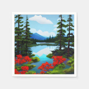 Cottage Country Lake View Napkin