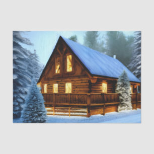 Cottage Country Northern Pine Cabin Tissue Paper