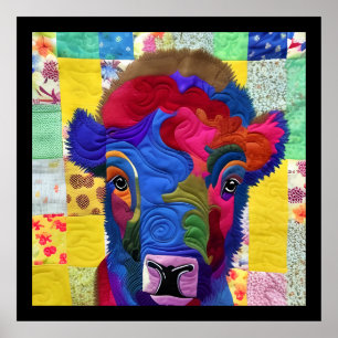 Cottage Country  Quilts - Little Bison Calf Poster