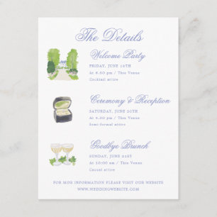 Cottage Countryside Wedding Details Enclosure Card