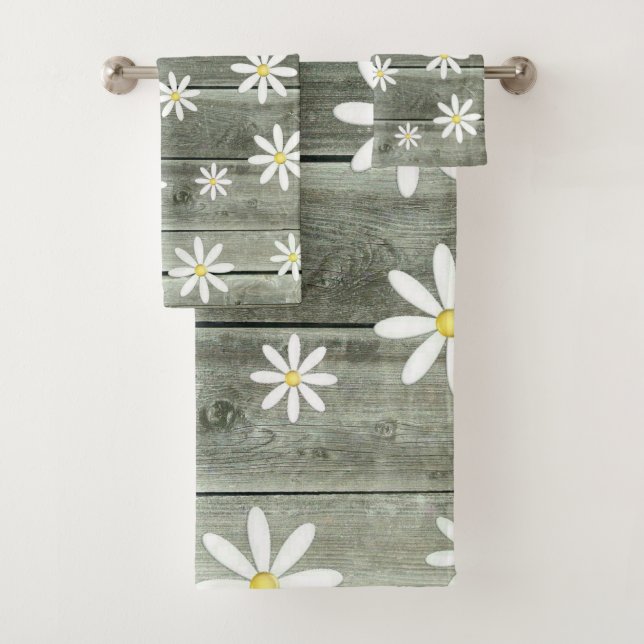 Cottage Daisy Bath Towel Set (Insitu)