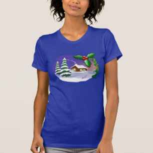 Cottage de Noël Snowy Lapis T-shirt Fine Jersey