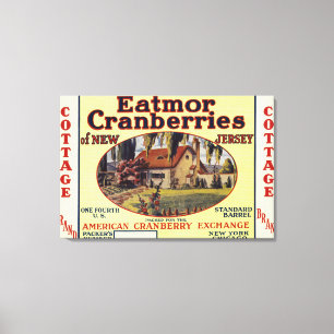 Cottage Eatmor Cranberries Brand Label Canvas Print