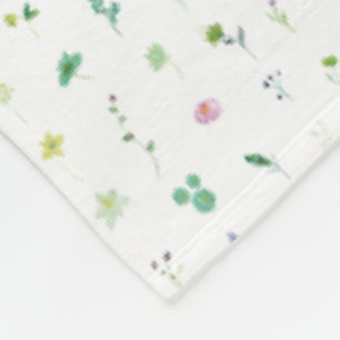 Cottage Floral Specimens Cozy Blanket