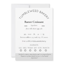 Cottage Food Label Template