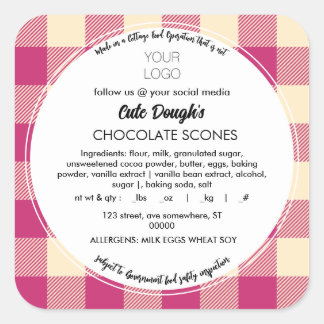 Cottage Food Label Template Sticker