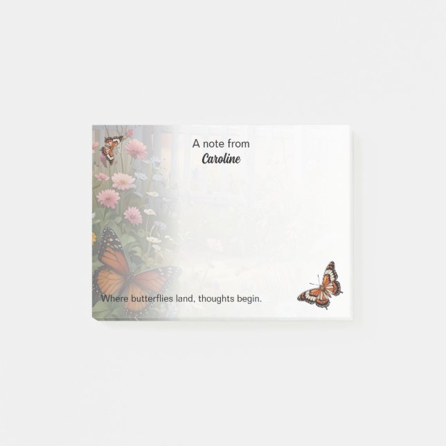 Cottage Garden • Butterflies & Blooms Post-it Notes (Front)